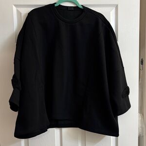 Black Oversized Crewneck Sweatshirt by Kedem Sasson